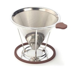 無濾咖啡濾杯, 銀色, 1入