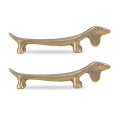 韓國產 韓國產 Hodam 防彈鍮器 動物筷架 小狗, 單一顏色, 2個