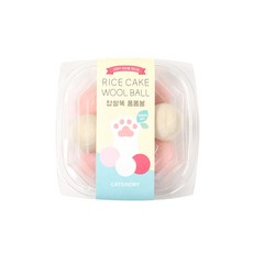 CATSMORY 貓用木天蓼麻糬毛絨球, 深粉紅色 + 淺紫色 + 象牙白, 1套