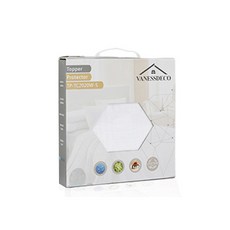 VANESSDECO 高級防水天絲床墊套, 白色