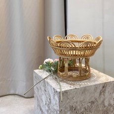 藤編花朵茶點桌托, 混色