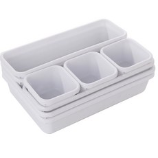 살림의기술 서랍 정리함 8종 세트, 화이트, 1세트