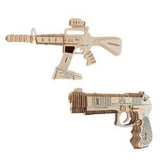 Woodable 卡賓15 貝瑞塔M92F 套組 迷你DIY套件, 混合色, 1個