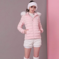 Cleveland GOLF 女式 FUR 連帽可拆卸 Wellon 襯墊夾克 CGKWJK150