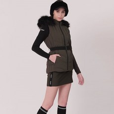 Cleveland GOLF 高爾夫女式 FUR 連帽腰帶背心 CGKWVT157