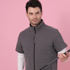 Cleveland GOLF 男士彈力全拉鍊短袖高爾夫風衣輕質填充物 CGKMJK109