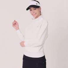 클리브랜드 여성용 써모그램 스트링 사각 퀄팅 오버핏 하이넥 골프 티셔츠 CGKWTS168