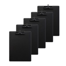 Munhwa Filing System 讀者加剪貼板, 黑色的, 5個