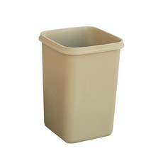 Buy goods 簡約方形無蓋垃圾桶 30L, 米色, 1個