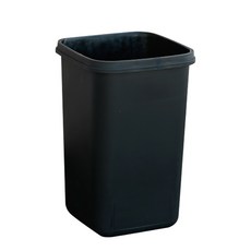 買貨無蓋方形容積式垃圾桶50L, 黑色, 1個