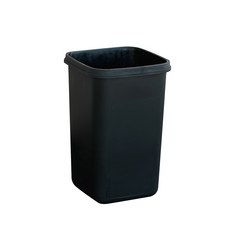 Buy goods 簡約方形無蓋垃圾桶 20L, 黑色的, 1個