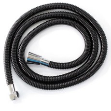 亮光蓮蓬頭軟管 1.5m, 1個, 黑色