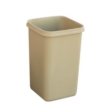 Buy Goods 無蓋方形現收現付垃圾桶 50L, 淺褐色, 1個