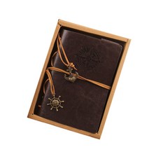 復古皮革手帳, 深棕色, 1個