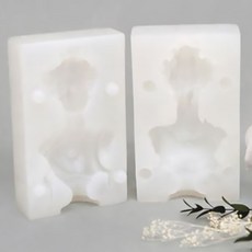 AngleThing 石膏空氣清新劑製作矽膠模具半身女雙面立體型, 單色