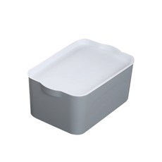 Olive E特塑膠生活收納箱Mono收納整理箱 S, 灰色的, 1個