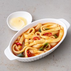 오분떡볶이 납작 + 단무지 4인분 세트 중독맛, 940g, 1세트
