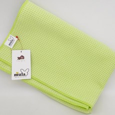 mula 華夫格圖案超細纖維身體毛巾 70 x 130cm, 綠色, 1個