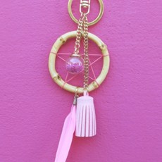 팅클유 별이 빛나는 밤 드림캐쳐 키링, 1개, 핑크