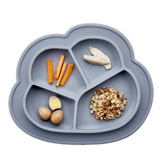 coaa coaa 雲朵造型吸盤式餐盤, 藍色