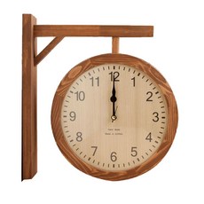 NamuuiKkum 圓形雙面時鐘, 棕色