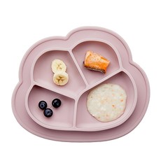 coaa coaa 雲朵造型吸盤式餐盤, 深粉色
