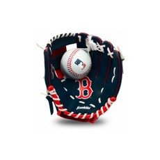 Franklin MLB 波士頓 青少年 右投用手套 76099F02, 海軍藍 + 紅色, 1個