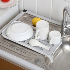 餐具排水墊, 白色的