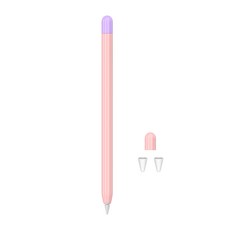 라이노핏 애플펜슬 1세대 전용 파스텔 투톤 케이스 + 여분 뚜껑 + 펜촉 보호캡 2p, 베이비핑크, 1세트