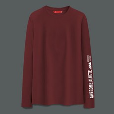 알베테 라운드넥 팔나염 베이직 통기성 긴팔 티셔츠 AA-EE