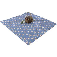 The Happy 雙面防水手工野餐墊, 猴子香蕉海軍藍