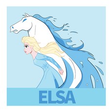 I LOVE PAINTING 冷凍 2 艾爾莎和馬插圖 DIY 繪圖 20 x 20cm, 混色