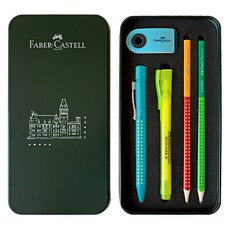 FABER-CASTELL 輝柏 文具禮品Grip原子筆組, 土耳其(原子筆), 隨機出貨(鉛筆, 橡皮擦), 1套