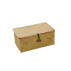 明天的空間 S 帶蓋方形藤籃, 素色, 1個