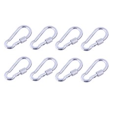 露營小工具 鋼製登山扣, 鋼鐵銀, 8個