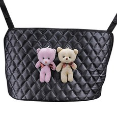 The Flow 堅固鑽石多功能汽車座椅收納網袋 B 小熊粉, 1個