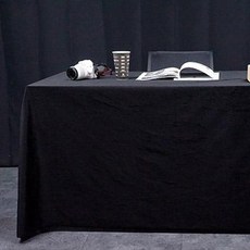 Wondan.com 絲絨桌布 WM80018, 黑色