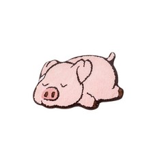 JHCompany可愛粉色小豬腳踏墊 A型, 混色, 1個