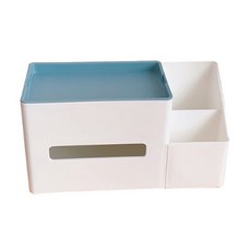 Tannine多功能收納型桌邊衛生紙盒 SNH008, 1個, 藍色