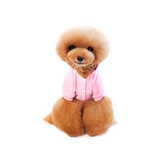 BLANKDOG 寵物按扣連帽T恤, 粉紅色