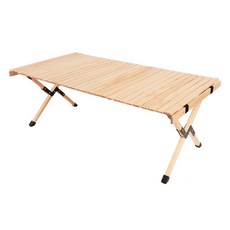 페인트인포 접이식 원목 캠핑 롤 테이블, 내츄럴