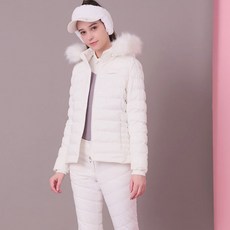 Cleveland GOLF 女式 FUR 連帽可拆卸 Wellon 襯墊夾克 CGKWJK150