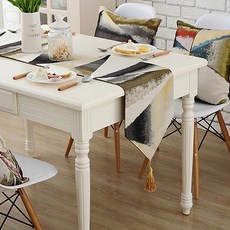 I Love Home角度漸層流蘇桌旗, 黃色的, 32 x 270 厘米