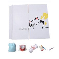 냥이이사박스7p + 대봉투 2p + 박스테이프 + 뽁뽁이 3.5m + 목장갑 + 커터칼 + 유성매직 세트, 혼합색상, 1세트