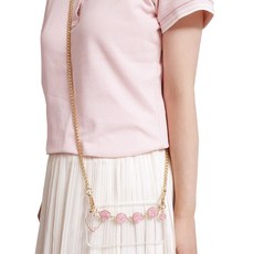 원형 핑크테슬 하이에나 투명 하드젤리 휴대폰 케이스