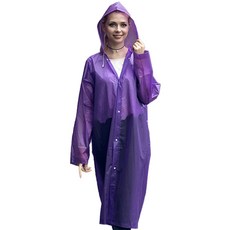 코쿼드 어른 캠핑용 등산용 여행용 레인코트 I14, 퍼플, 1개