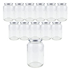 玻璃瓶 高型 銀色 H-1000g, 12入