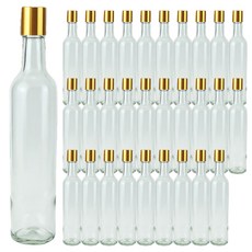 覆盆子玻璃瓶 金色蓋, 375毫升, 30入