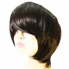 有瀏海帽子專用人造假髮 10cm, 自然棕色, 1個