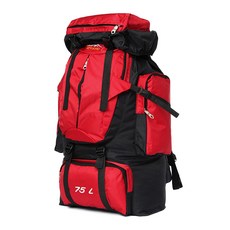 마틴나인 방수 대형 등산가방 75L, 레드